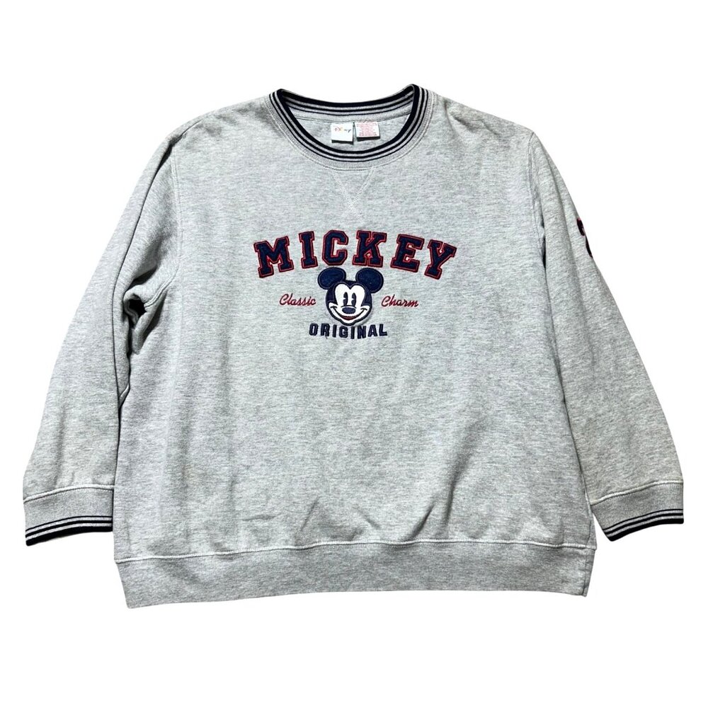 Disney Unisex Mickey Mouse Original Graphic Sweatshirt XL Gray Classic Charm